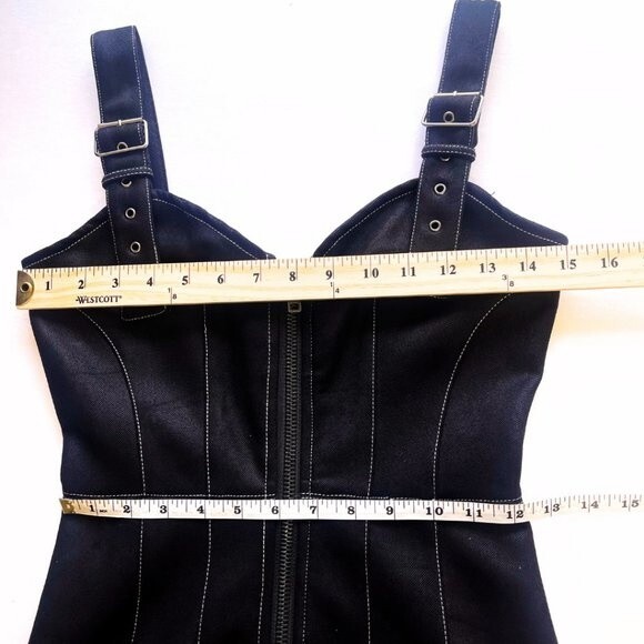 Honey Punch Black Zip-Front Bodycon Dress - Picture 10 of 16